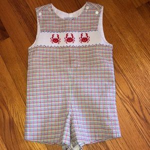 Kelly’s kids smocked crab jon•jon